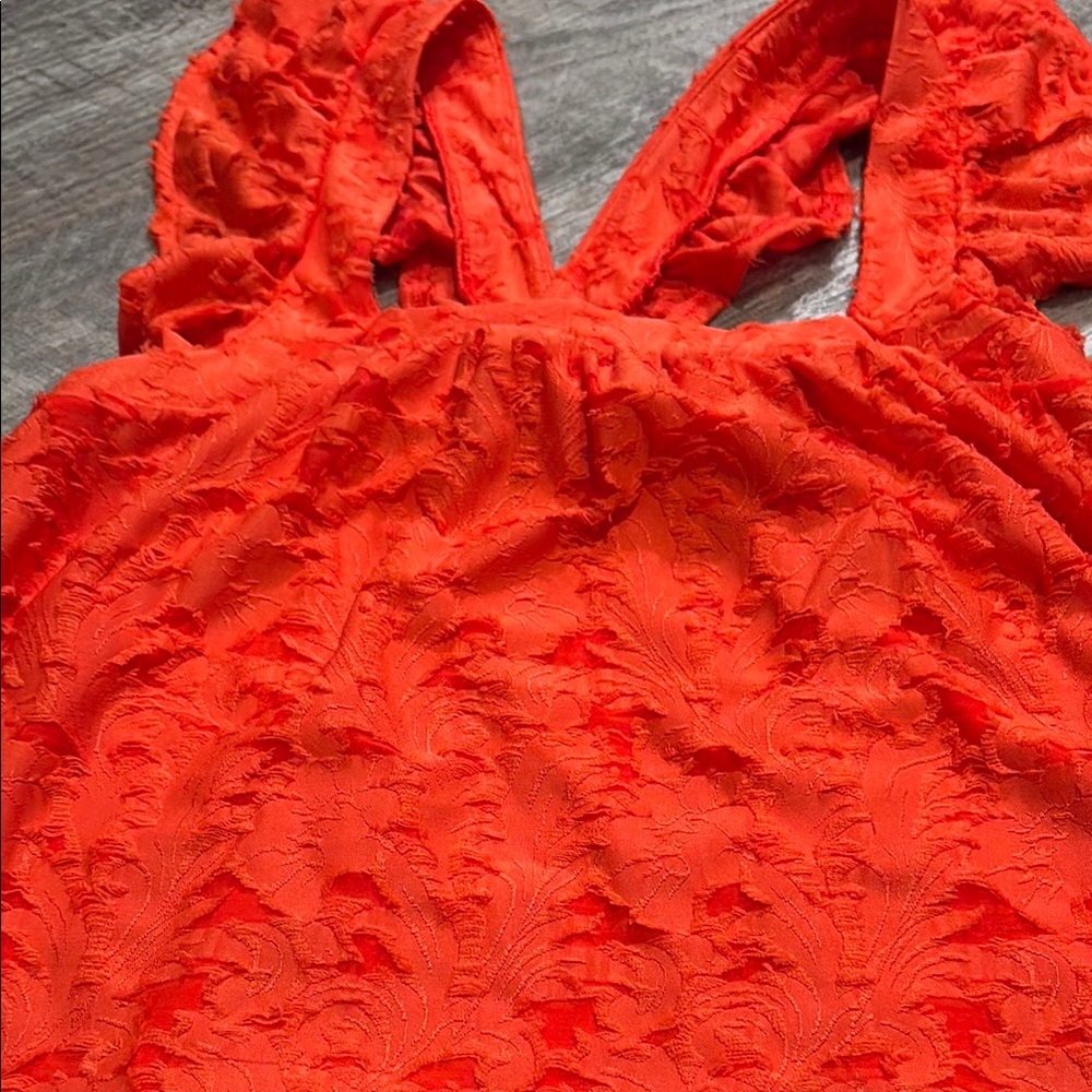 LC Lauren Conrad Ruched Flutter Sleeve Tank Top - Picture 2 of 6